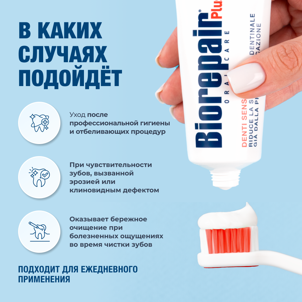 Биорепейр Плюс зубная паста для чувствительных зубов 75 мл