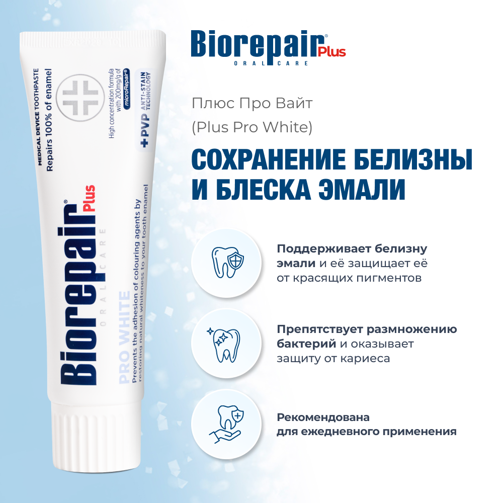 Биорепейр Плюс Про Вайт зубная паста