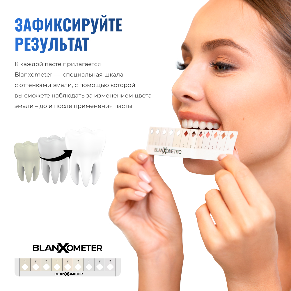 Зубная паста Бланкс Блэк Доломит отбеливающая для удаления пятен и укрепления эмали