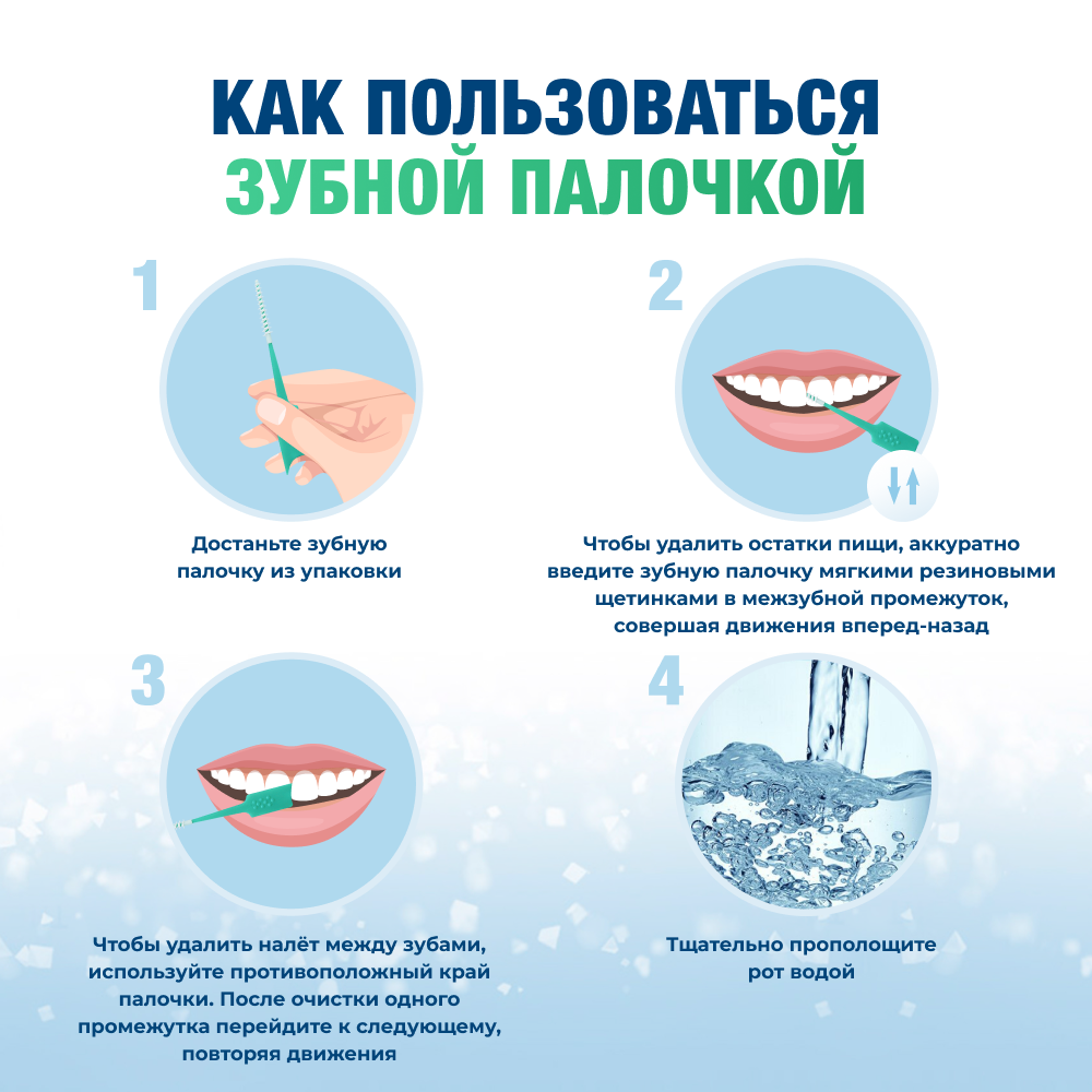 Мягкие палочки для межзубных промежутков